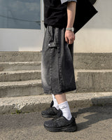 Dera Side Snap Bermuda Denim Pants