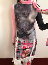 OurHappy Original cat print grey top