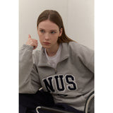 Huke x Nus. ハーフジップアップ（GREY）
