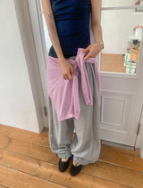 [unisex] サワ サマー モーダル ワイド バンディング ジョガー パンツ