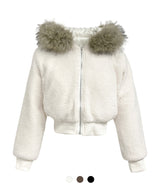 Ariel Cozy Faux Fur Hood Zip-up