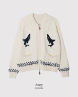 #Orca Collar Knit Zip-up (3color)