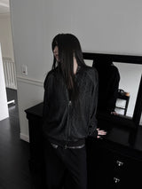 pair wool stripe zip-up (unisex)