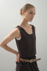 Knit Texture Top_Charcoal