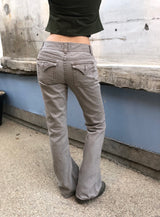 vintage pocket low rise pants