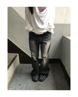 2-Color Signature Flare Denim Pants