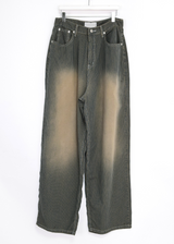 stripe brown washing pants