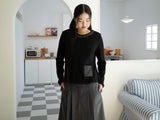 FRILL POCKET T (BLACK)
