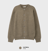 Look ST Modal Semi-Crop Round Knit Cardigan