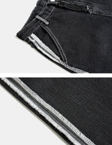 Double Side Seam Cutting Denim Pants