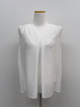 [Scarf SET] Sica V-Neck Sleeveless Blouse