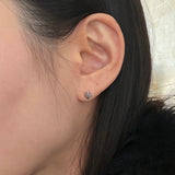 [925silver] クロスボールピアス