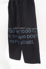 [UNISEX] One-two lettering jogger & wide pants