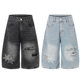 Rovi Star Patch Denim Shorts