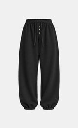 Button Detail Jogger Sweatpants
