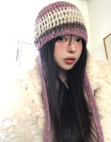 Dewy Mixed Earflap Beanie