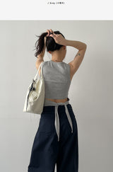 Strap Ribbed Sleeveless