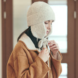 VA Patch Fly Knit Beanie / Cream