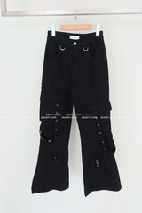 Punching Strap Cargo Bootcut Pants