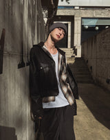 Lokia Crop Leather Jacket