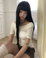 ヒューベンオフショルダーショートスリーブTシャツ