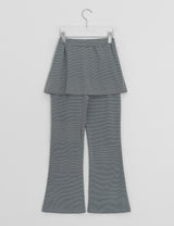 Sashio Stripe Layered Skirt Pants