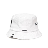 BBD Trapped Smile Denim Bucket Hat (White)