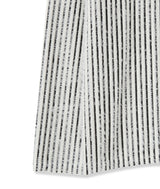 Tony snap stripe fur knitwear