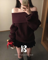 [ORIGINAL] DARE Off-Shoulder Rib Knit