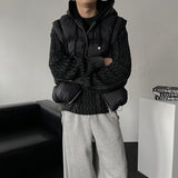 OWN Knitwear Hooded Padded Vest (2 colors)