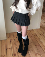 キドチェックプリーツミニスカート