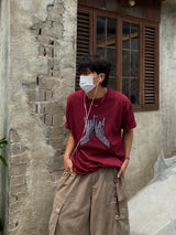 サインカットオーバー半袖Tシャツ 4C