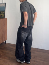Crop Panel Pigment Half T-Shirt (4color) (No.974)