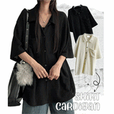 Lema pocket short-sleeved shirt cardigan
