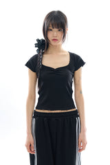 フェーブルスリムリブドTシャツ