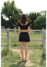 Chloe Top and Bottom Set Black