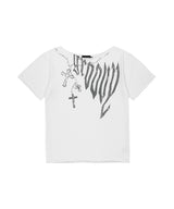 GROOVY ONE SHOULDER TEE_WHITE