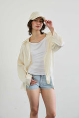 LUMINOUS OVERSIZED SHIRT / BEIGE
