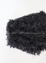 feather fur micro short pants