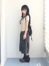 vintage shirring button t