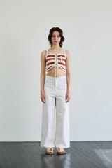 MIMI STRIPE SLEEVELESS / RED