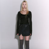 Barbour mini skirt [Navy check]
