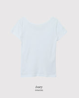 ベーシック ムード スリム Uネック Tシャツ (6color)