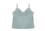 Pona Lace Shirring Sleeveless Top (3c)