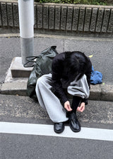 アシンメトリーストライプシャツ