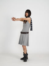 PLEATS MIDI ONE-PIECE (GREY)
