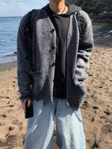 Nut mohair damage cardigan 3C