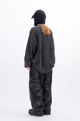 Cell Stone Washed Waffle Long Sleeve T-Shirt