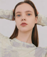 Flower Photo Printed Top - Lemon