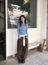Diano Border Long Sleeve T-shirt (4color)